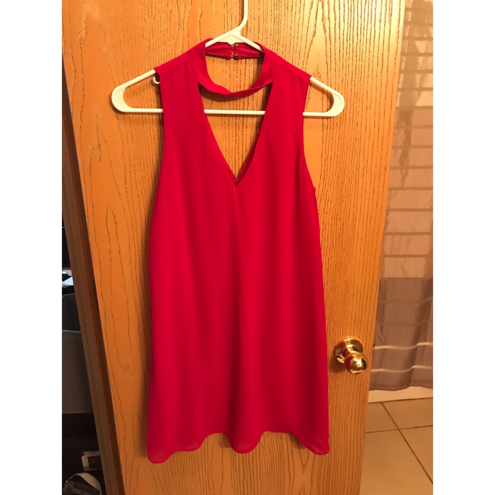 Hot Pink/Fuchsia Mid Thigh Length Dress